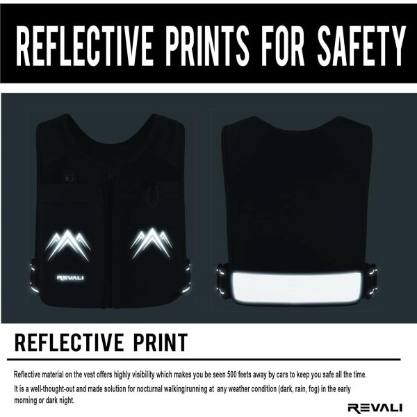 Running Vest, USA Original Patent, Zip Reflective Running Vests with 500ml Hydration Bottle, Adjustable Waistband & Breathable Material, Chest Pack Gear Phone Holder for Running, Men & Women - Image 12