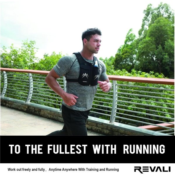 Running Vest, USA Original Patent, Zip Reflective Running Vests with 500ml Hydration Bottle, Adjustable Waistband & Breathable Material, Chest Pack Gear Phone Holder for Running, Men & Women - Image 27