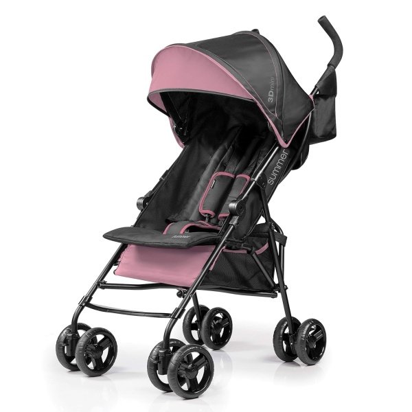 Cochecito Summer Infant 3Dmini Convenience - Cochecito ligero de plegado compacto, reclinación multiposición, toldo con visera emergente y más, cochecito estilo paragüitas para viajes, etc., gris - Image 9