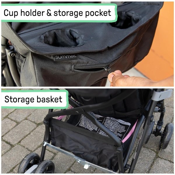 Cochecito Summer Infant 3Dmini Convenience - Cochecito ligero de plegado compacto, reclinación multiposición, toldo con visera emergente y más, cochecito estilo paragüitas para viajes, etc., gris - Image 14