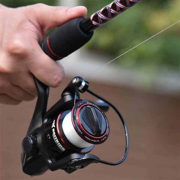 KastKing Brutus Spinning Reel, Freshwater Spinning Fishing Reels, Graphite Frame, CNC Aluminum Spool, 5.2:1 Gear Ratio, 4+1 Ball Bearings - Imagen 7