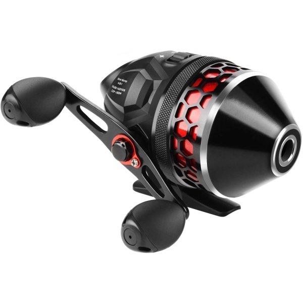 KastKing Brutus Spincast Fishing Reel,Easy to Use Push Button Casting Design,High Speed 4.0:1 Gear Ratio,5 MaxiDur Ball Bearings, Reversible Handle for Left/Right Retrieve, Includes Monofilament Line.