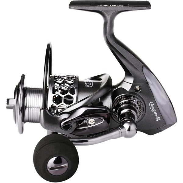 Sougayilang Fishing Reel 13+1BB Light Weight Ultra Smooth Aluminum Spinning Fishing Reel with Free Spare Graphite Spool - Image 3