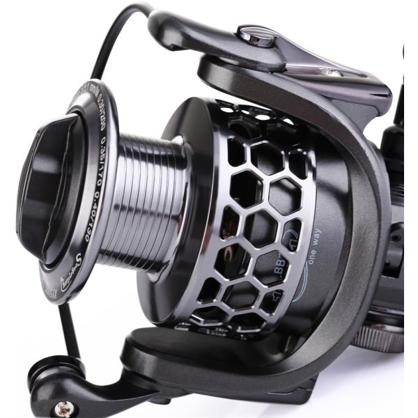 Sougayilang Fishing Reel 13+1BB Light Weight Ultra Smooth Aluminum Spinning Fishing Reel with Free Spare Graphite Spool - Image 4