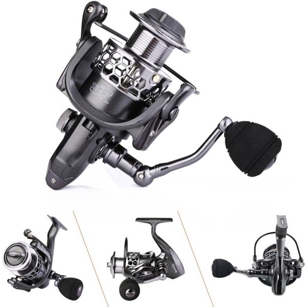 Sougayilang Fishing Reel 13+1BB Light Weight Ultra Smooth Aluminum Spinning Fishing Reel with Free Spare Graphite Spool - Image 9