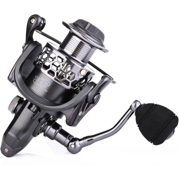 Sougayilang Fishing Reel 13+1BB Light Weight Ultra Smooth Aluminum Spinning Fishing Reel with Free Spare Graphite Spool - Image 11