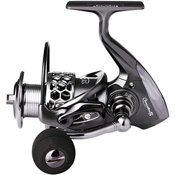 Sougayilang Fishing Reel 13+1BB Light Weight Ultra Smooth Aluminum Spinning Fishing Reel with Free Spare Graphite Spool - Image 14