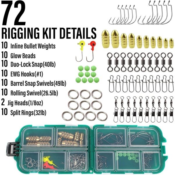 Dr.Fish Fishing Rod and Reel Combos 125-Pieces, Telescopic Spinning Pole Reel Fishing Gear Equipment Set for Adult Collapsible Travel Complete Fishing Sets Men Starter Freshwater - Imagen 5