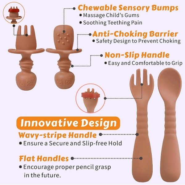 Suministros de destete LED para bebés, juego de alimentación de silicona para bebés, incluye ventosas y platos, utensilios para bebés, cucharas y tenedores, taza para niños pequeños, juego de - Imagen 25