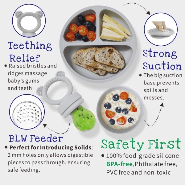 Suministros de destete LED para bebés, juego de alimentación de silicona para bebés, incluye ventosas y platos, utensilios para bebés, cucharas y tenedores, taza para niños pequeños, juego de - Imagen 28