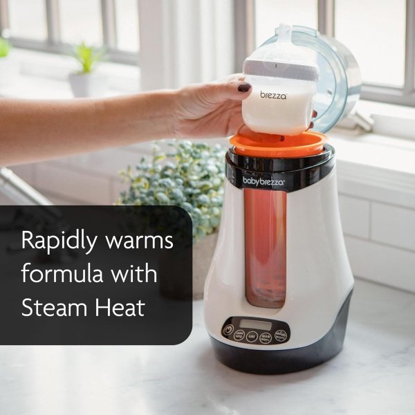 Baby Brezza Calentador eléctrico de biberones seguro e inteligente, calentador de leche materna + calentador de alimentos para bebés + descongelador, calentador universal para todas las botellas de - Imagen 4