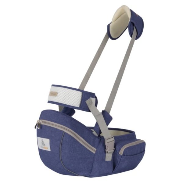 Asiento de cadera para bebé, taburete de cintura para bebé con correa ajustable, bolsillo con hebilla y bolsillo interior suave (gris oscuro) - Image 16