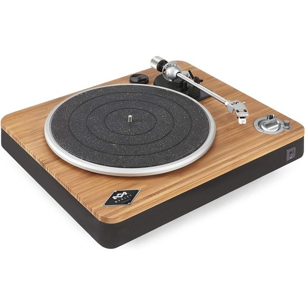 House of Marley Stir It Up - Tocadiscos inalámbrico: reproductor de discos de vinilo con conectividad inalámbrica Bluetooth, cinturón de 2 velocidades, preamplificador integrado y materiales