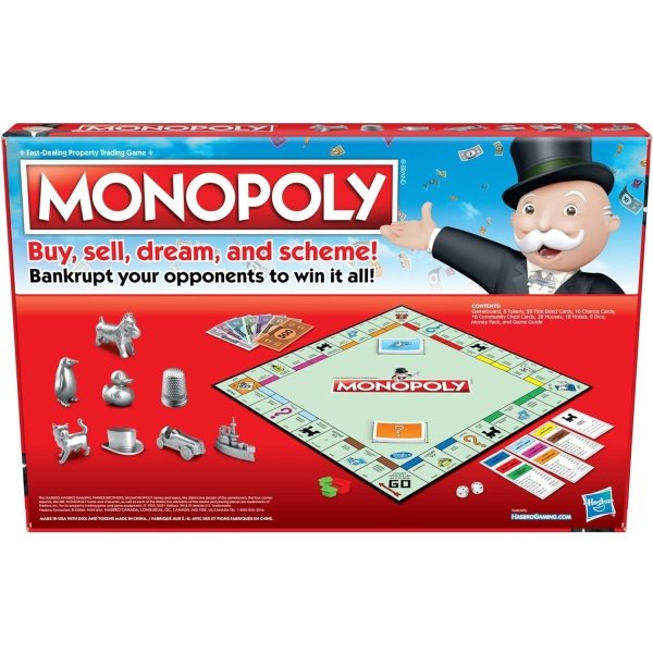 Monopoly Juego, juegos de mesa familiares para 2 a 6 jugadores y niños de 8 años en adelante, incluye 8 fichas (edición de token vote) - Image 2