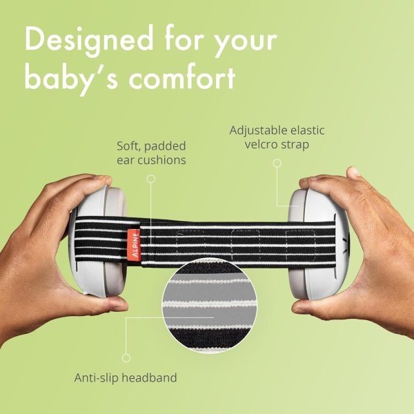 Alpine Muffy - Protección de oídos para bebés y niños pequeños de hasta 36 meses, certificado CE y ANSI, orejeras con reducción de ruido, cómodos auriculares para bebés contra daños auditivos y - Image 3