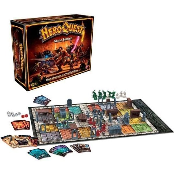 Juego de mesa Avalon Hill HeroQuest con sistema de juego de aventura iinmersiva de mazmorras, para edades de 14 años en adelante, 2 a 5 jugadores - Image 3