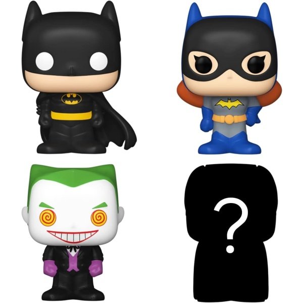 Funko Bitty Pop! DC Mini juguetes coleccionables - Paquete de 4 figuras de Joker, Batgirl, Batman y Mystery Chase (los estilos pueden variar) - Image 2