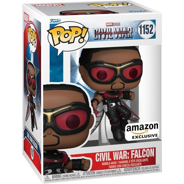 Funko Pop! Marvel: Capitán América: Civil War Construye una Escena - Halcón, Exclusivo de Amazon, Figura 10 de 12