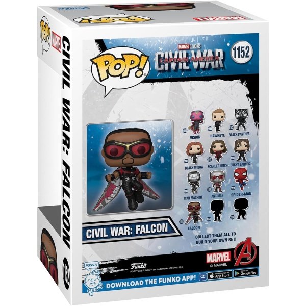 Funko Pop! Marvel: Capitán América: Civil War Construye una Escena - Halcón, Exclusivo de Amazon, Figura 10 de 12 - Image 3