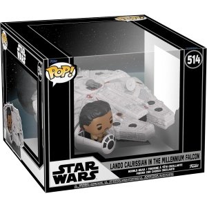 Funko ¡Pop! Ride Super Deluxe: Star Wars - Lando Calrissian en El Halcón Milenario (Convención Galáctica Compartida, Exclusivo de Amazon)