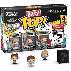 Funko Bitty Pop! Friends - Mini juguetes coleccionables (4 unidades) – Phoebe Buffay, Monica Geller, Chandler Bing y Mystery Chase figura (los estilos pueden variar)