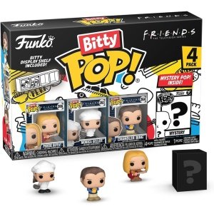 Funko Bitty Pop! Friends - Mini juguetes coleccionables (4 unidades) – Phoebe Buffay, Monica Geller, Chandler Bing y Mystery Chase figura (los estilos pueden variar)