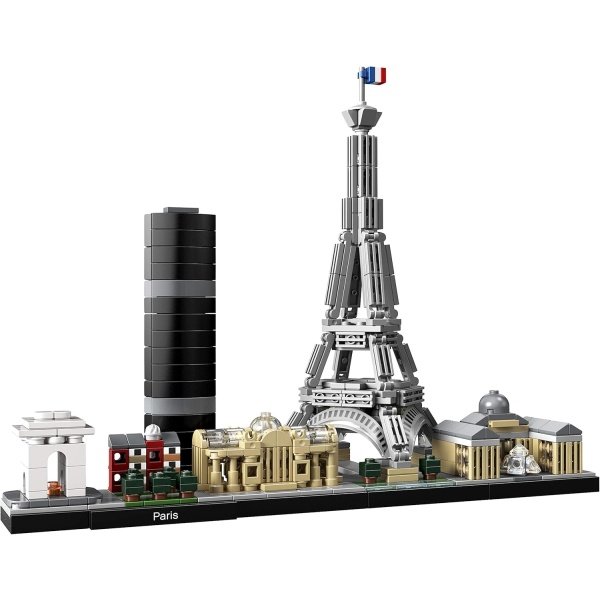 LEGO Architecture Paris Skyline, kit de construcción de modelos coleccionables con torre Eiffel y el Louvre, colección Skyline, decoración del hogar de oficina, regalo único para dar rienda suelta a - Image 2