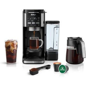 Ninja CFP101 DualBrew - Cafetera caliente y helada, de una sola porción, compatible con K-Cups y cafetera de goteo de 12 tazas, color negro