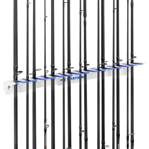KastKing - Soporte para cañas de pescar vertical patentado V15, estante montado en la pared, almacena 15 cañas o combinaciones de caña y carrete en 17.25 pulgadas - Image 3