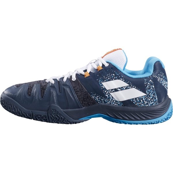 Babolat Men's Movea Padel Shoes-Support and Cushioning-2 Powerful Straps-Breathable Ortholite Sole-French Brand-Grey/Scuba Blue - Imagen 2