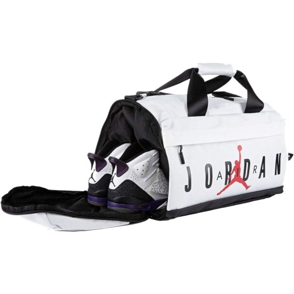 Nike Air Jordan Velocity - Bolsa de lona (talla única, color blanco), Blanco - Imagen 3