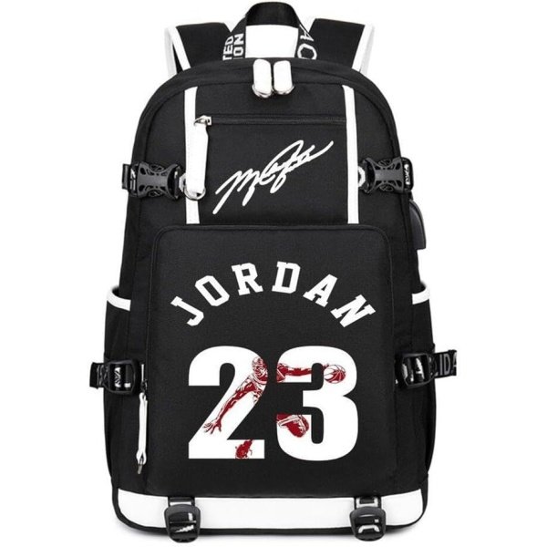 Basketball star 23 Student School Bag, Laptop Backpack, Ultra-Light Travel Bag, For Men And Women (black-B)