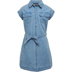Calvin Klein Vestido camisero de manga corta para niña
