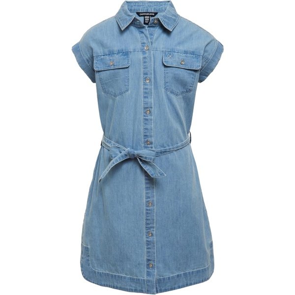 Calvin Klein Vestido camisero de manga corta para niña