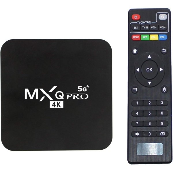 MXQ Pro 5G Android 13.1 TV Box 2024 RAM mejorada 2GB ROM 16GB Android Smart Box H.265 HD 3D Dual Band 2.4G/5.8G WiFi Quad Core Smart Home Media Player