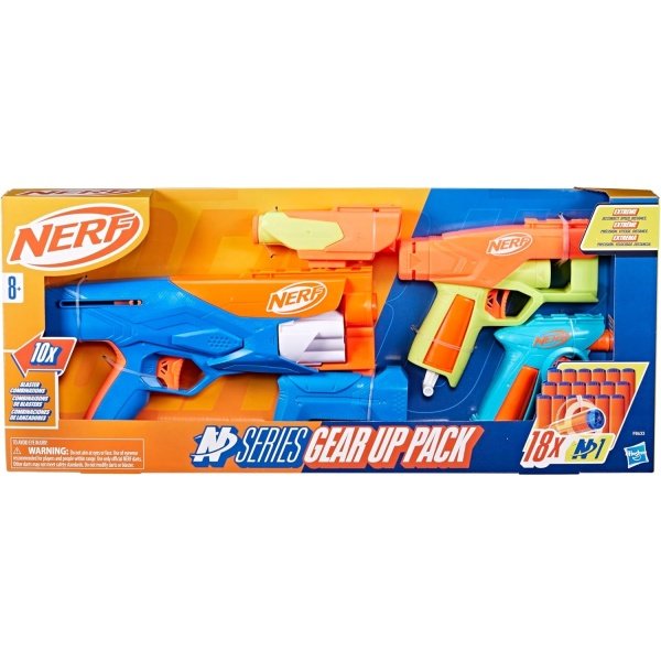 Nerf Paquete de equipamiento de la serie N, 3 lanzadores, 18 dardos Nerf N1 compatibles solo con pistolas Nerf Serie N, regalos para niños, juegos al aire libre, a partir de 8 años - Image 2