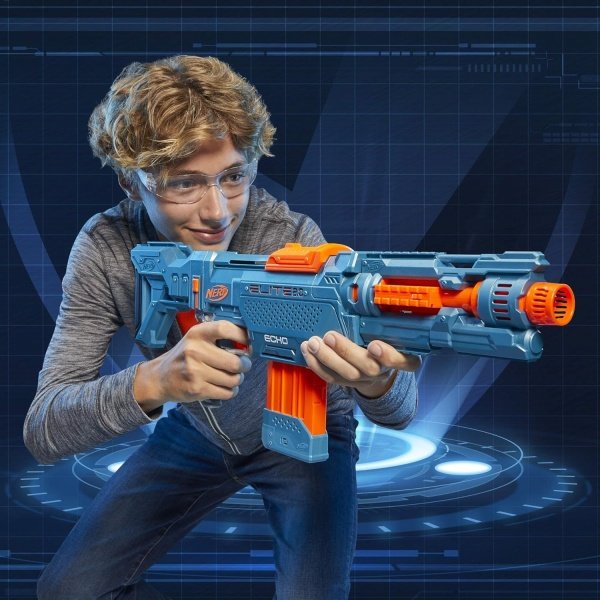 Lanzador NERF Elite 2.0 Echo CS-10, 24 dardos oficiales, clip para 10 dardos, culata extraíble y extensión de cañón, 5 rieles tácticos - Image 3