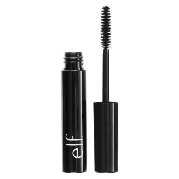 e.l.f. Cosmetics - Máscara voluminizadora para pestañas más completas y gruesas, enriquecida con vitamina E, color negro, 0.19 onzas líquidas (paquete de 1)