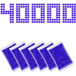 Gel Ball Blaster - Recambio de munición (0.276-0.315 in, 4 unidades, 10,000 piezas por paquete), balas de gel de 0.295 in, compatible con pistola de recarga de gel, morado, para mayores de 14 años