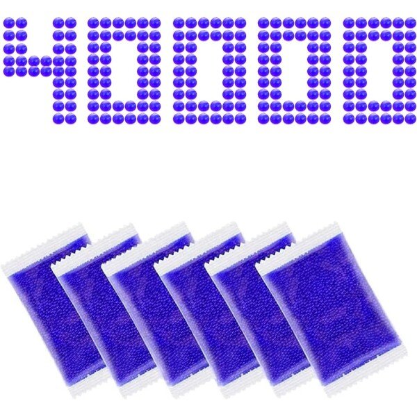 Gel Ball Blaster - Recambio de munición (0.276-0.315 in, 4 unidades, 10,000 piezas por paquete), balas de gel de 0.295 in, compatible con pistola de recarga de gel, morado, para mayores de 14 años