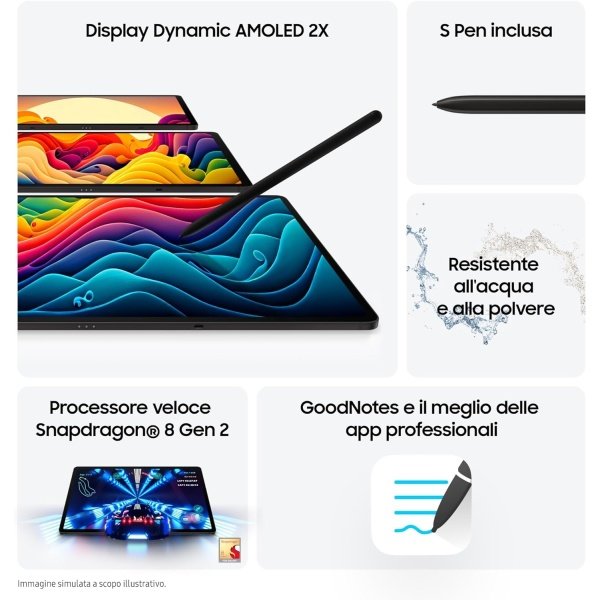 SAMSUNG Nombre del artículo Galaxy Tab S9 Ultra WiFi ONLY Tableta desbloqueada de fábrica SM-X910NZA 14.6 pulgadas, tableta Android incluyendo S Pen versión 2023 (12GB+256GB, gris) - Image 3