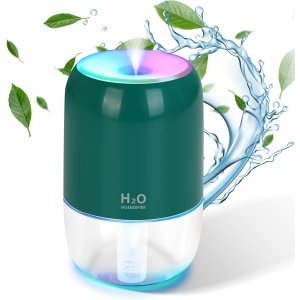 Mini humidificadores para dormitorio, humidificadores de niebla fría de 6.8 fl oz para el hogar, guardería, plantas de interior, humidificadores de habitación para dormitorio, silencioso, fácil de