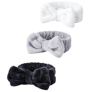 WSYUB Diadema de spa, diadema de maquillaje, diademas de maquillaje esponjosas, suministros de fiesta de pijamas, diademas faciales para lavar la cara, banda para el pelo con lazo