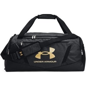 Under Armour Unisex-Adult Undeniable 5.0 Duffle , Black Medium Heather (002)/Metallic Gold , Medium