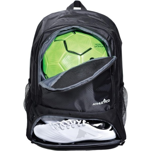Athletico Youth Soccer Bag - Soccer Backpack & Bags for Basketball, Volleyball & Football | Includes Separate Cleat and Ball Compartment
