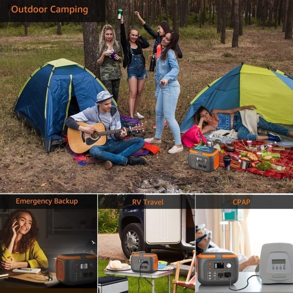 SinKeu 300W Portable Power Station, 260Wh/70000mAh Outdoor Solar Generator, Mobile Lithium Battery Pack, 110V Outlet Solar Power Banks, Camping Power Supply for Laptop - Image 3