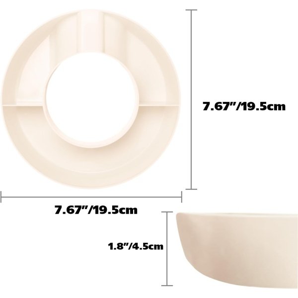 Snack Bowl for Stanley 40 oz Tumbler with Handle, Tumbler Snack Tray Compatible with Stanley Cup 40 oz with Handle, Reusable Snack Ring for Stanley Cup Accessories,Snack Bowl Cream - Image 3