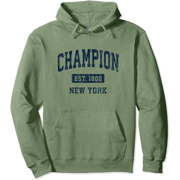 Champion New York NY Vintage Athletic Sports Design Pullover Hoodie - Imagen 3