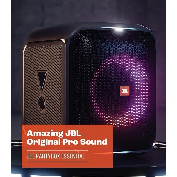 JBL Partybox Encore Essential: 100W Sound, Built-in Dynamic Light Show, and Splash Proof Design, Black - Image 2