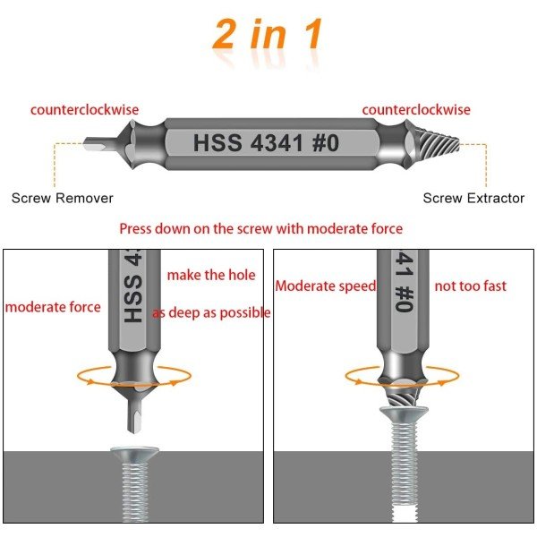 Gifts for Men,Damaged Screw Extractor Set-Christmas Stocking Stuffers for Adults Men Him,Mens Gifts,Husband,Stripped Screws Nuts & Bolts Drill Bit Tools for Easy Removal of Rusty Broken Hardware Gifts - Imagen 3